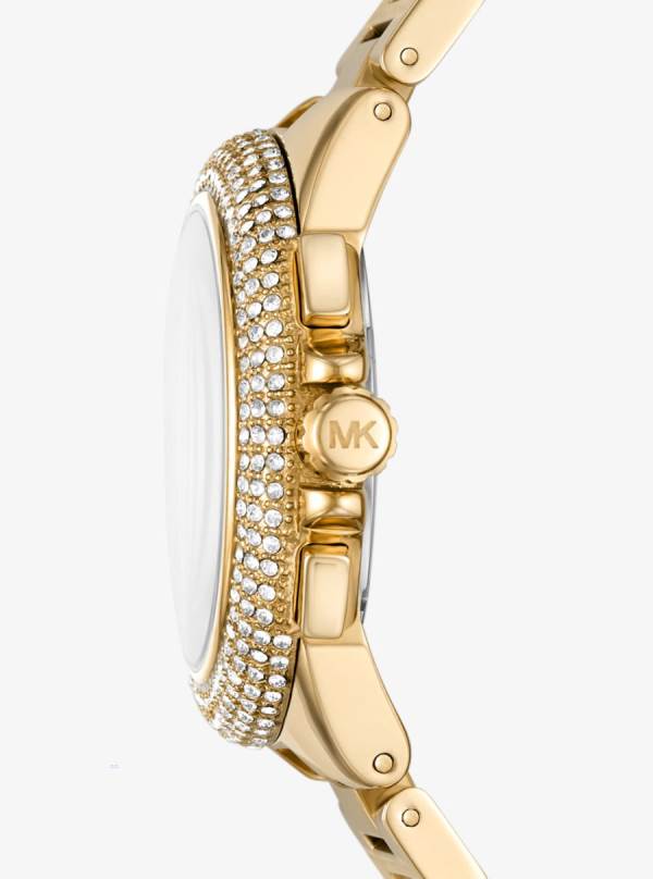 Damske Gold-tone Hodinky Michael Kors Oversized Camille Pavé Zlate - Hodinky Michael Kors Lacne | HRBWQ-2647